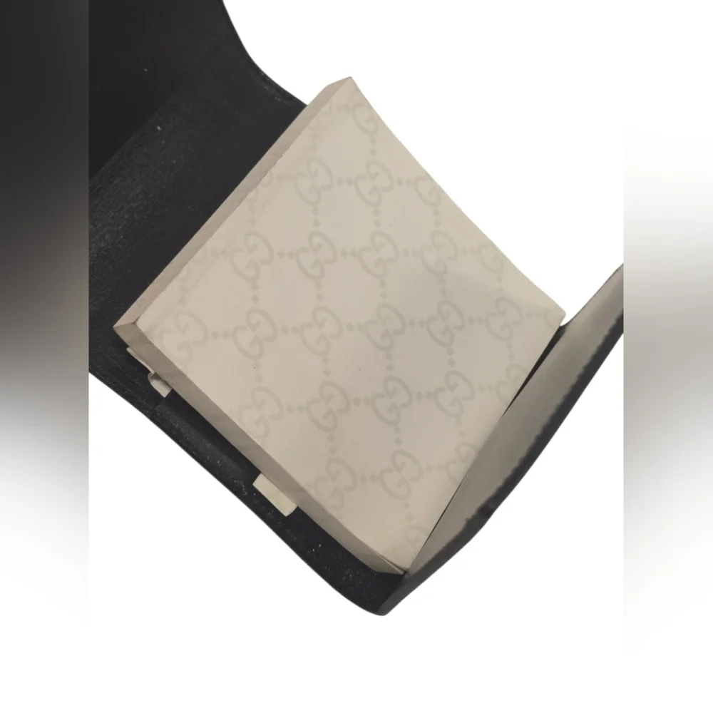 Gucci Black Leather Notebook‎ with Removable Sticky Notes